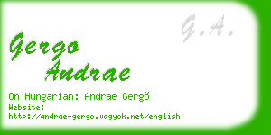 gergo andrae business card
